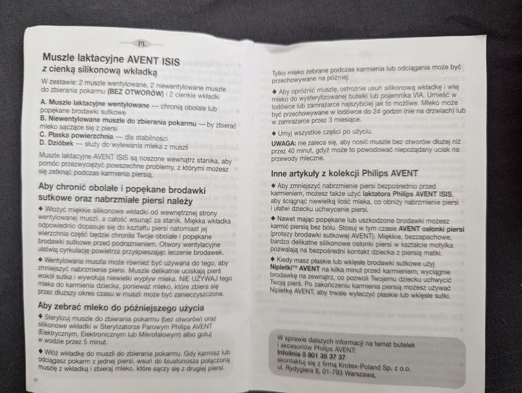 Zestaw muszli laktacyjnych Philips Avent