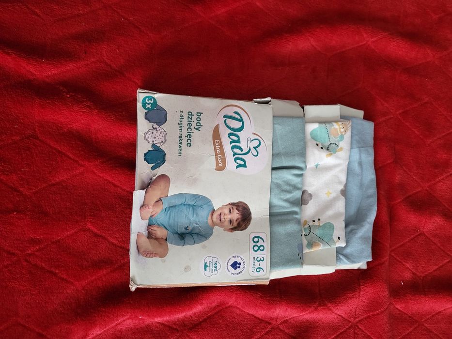 Body niemowlęce chłopiece 3pak 68cm