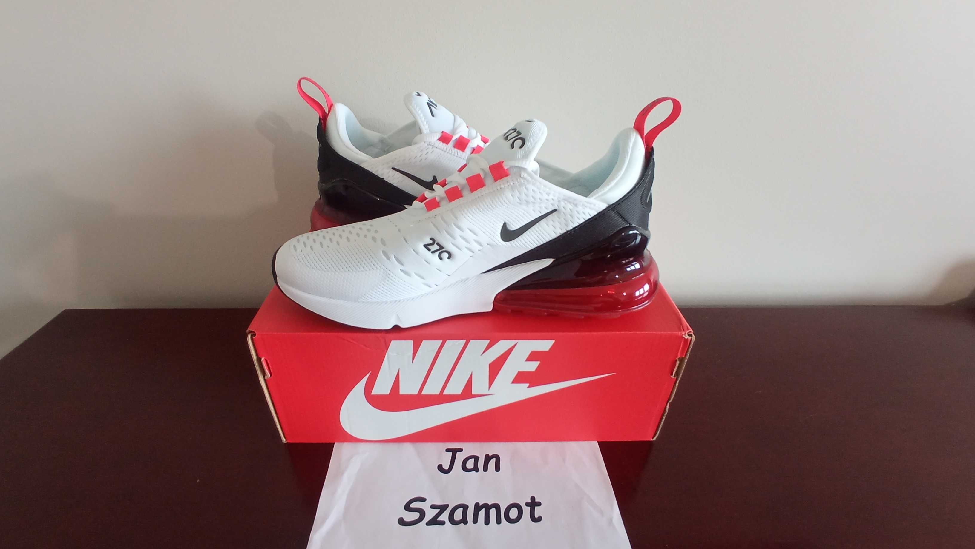 38 Buty Nike Air Max 270 White Red Black
