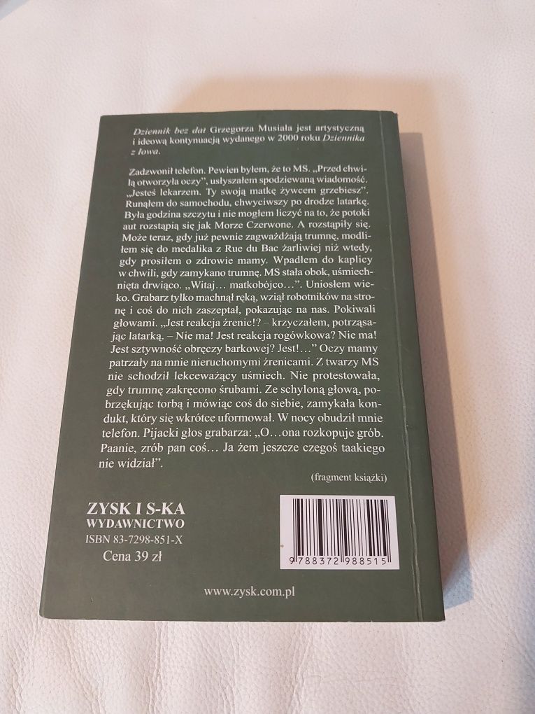 "Dziennik bez dat" Grzegorz Musiał