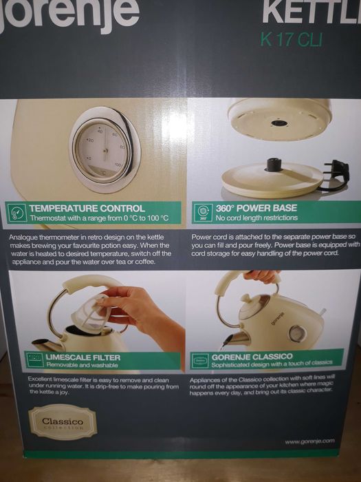 Gorenje Classico Czajnik elektryczny Retro Vintage Nowy
