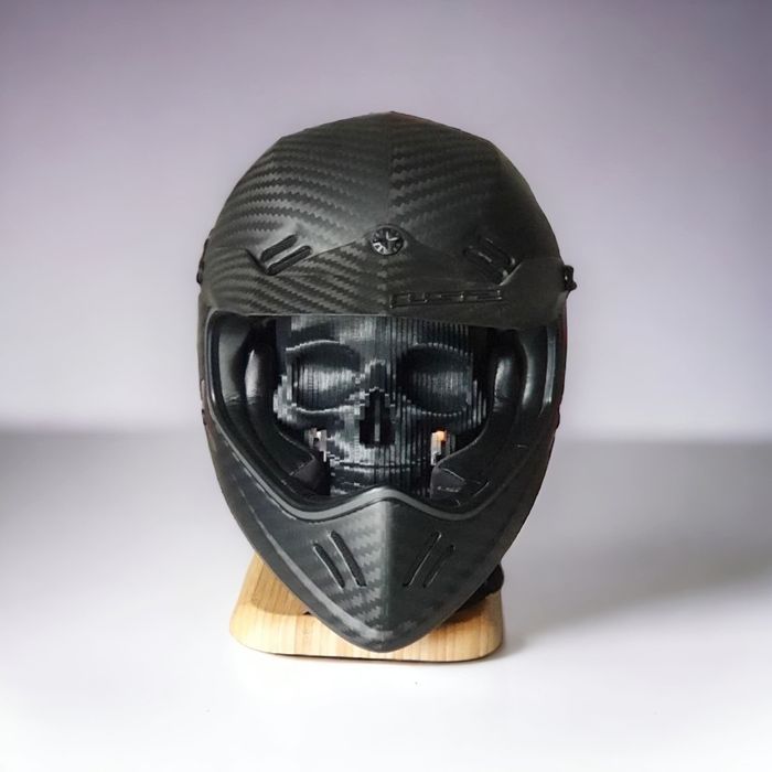 Подставка для мотошлема. Череп. Подарок байкеру. Harley Davidson. LS2