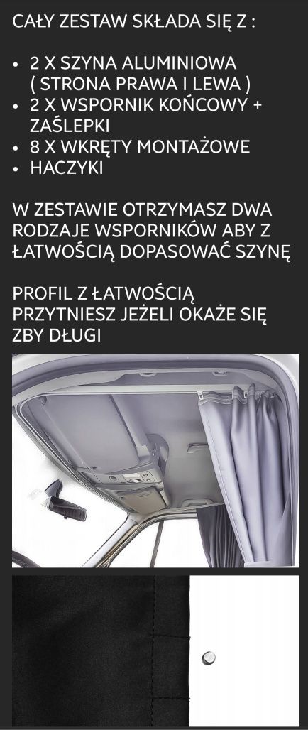 SPRZEDAM Zasłony do busa