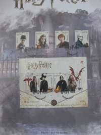Rara Folha 1º Dia Harry Potter Numerada 415 com Hogwarts C/ Carimbo