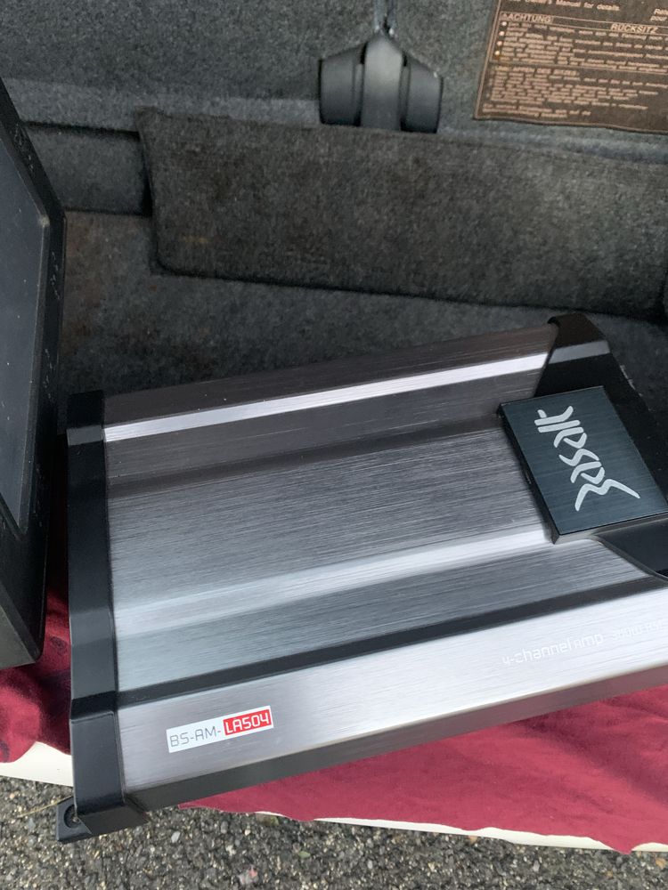 Sistema de Som AUTO - Subwoofer MTX THUNDER 750W + Amplificador 650W +