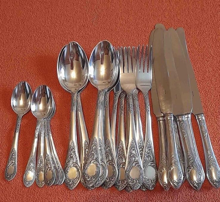 Мельхиор мнц мельхиоровый набор троянда серебряная роза зиш класик