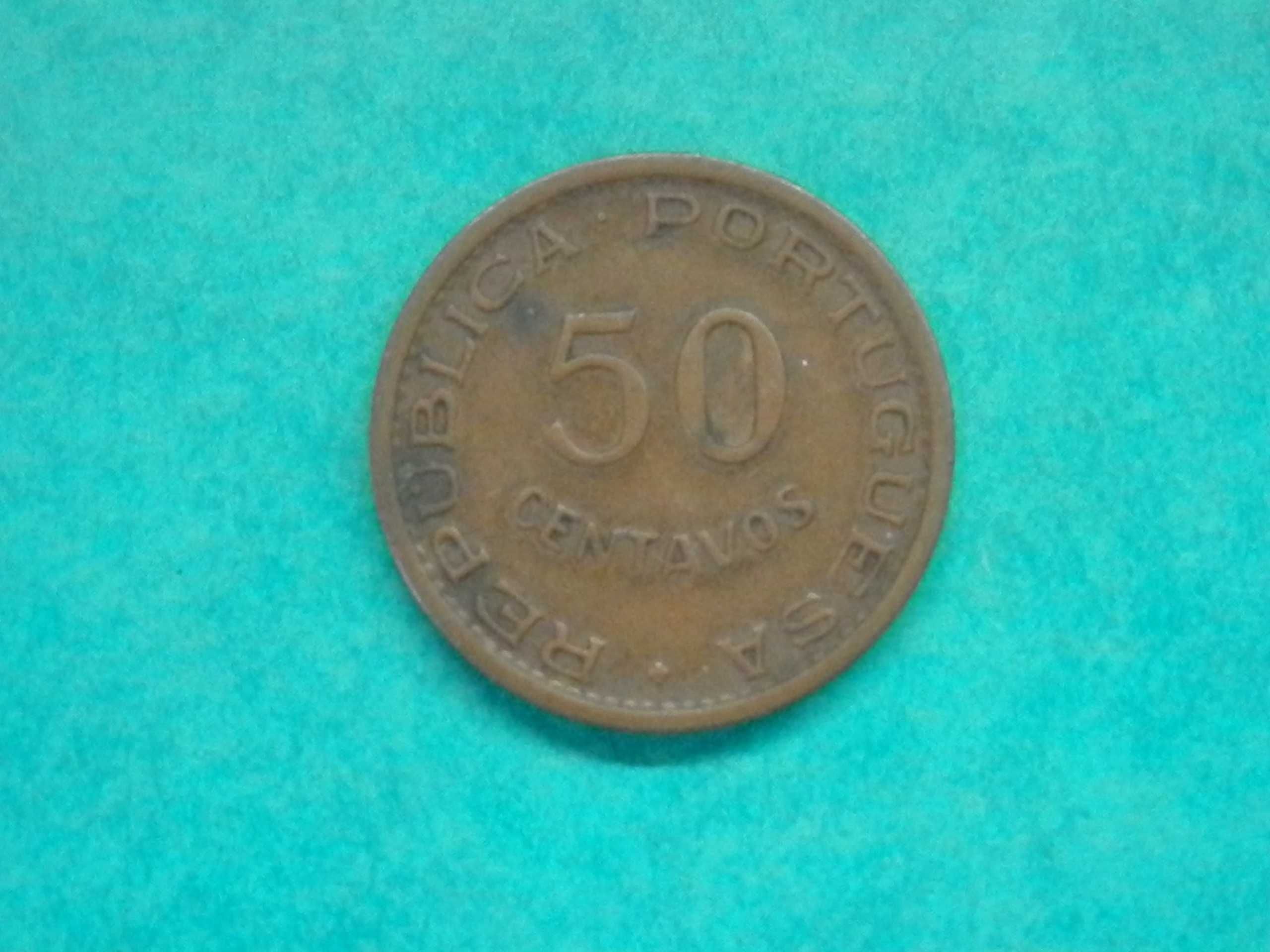 500 - Moçambique: 50 centavos 1953 bronze, por 1,50