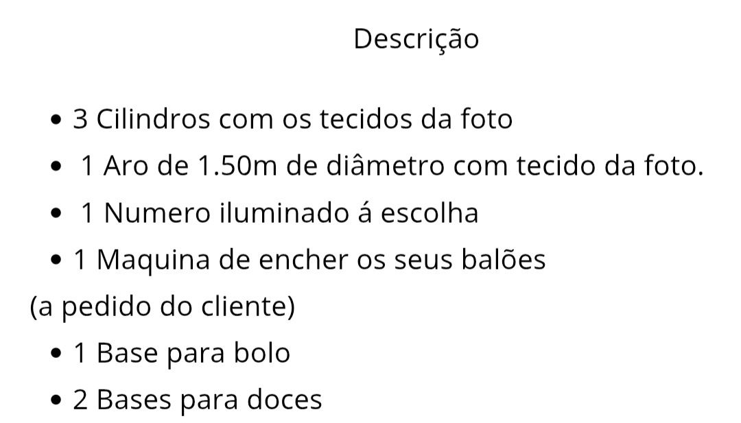 Cenários para festas