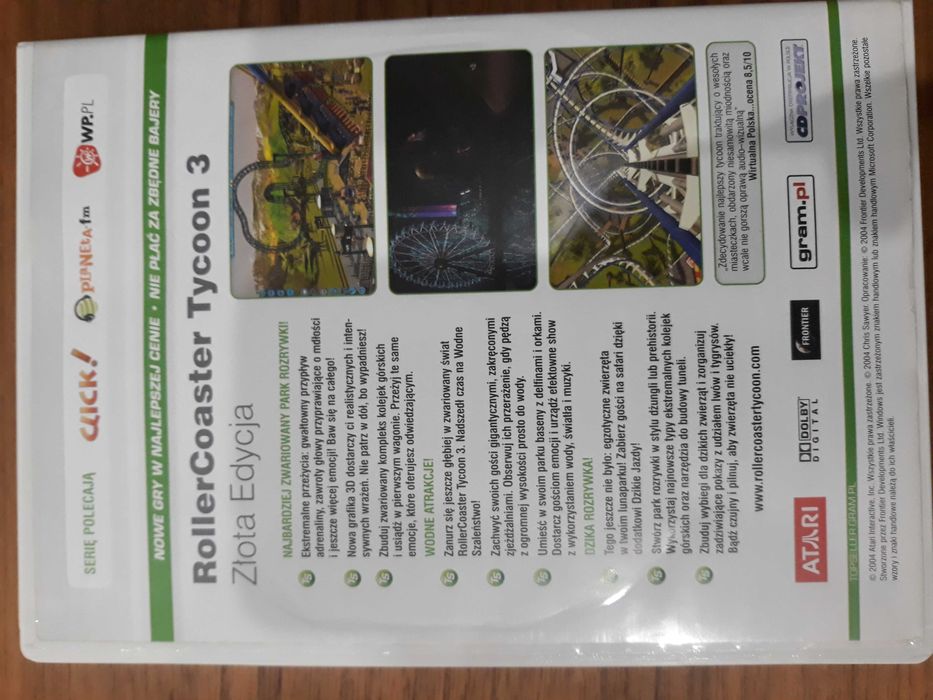 Gra PC DVD RollerCoaster Tycoon 3 Złota Edycja PL