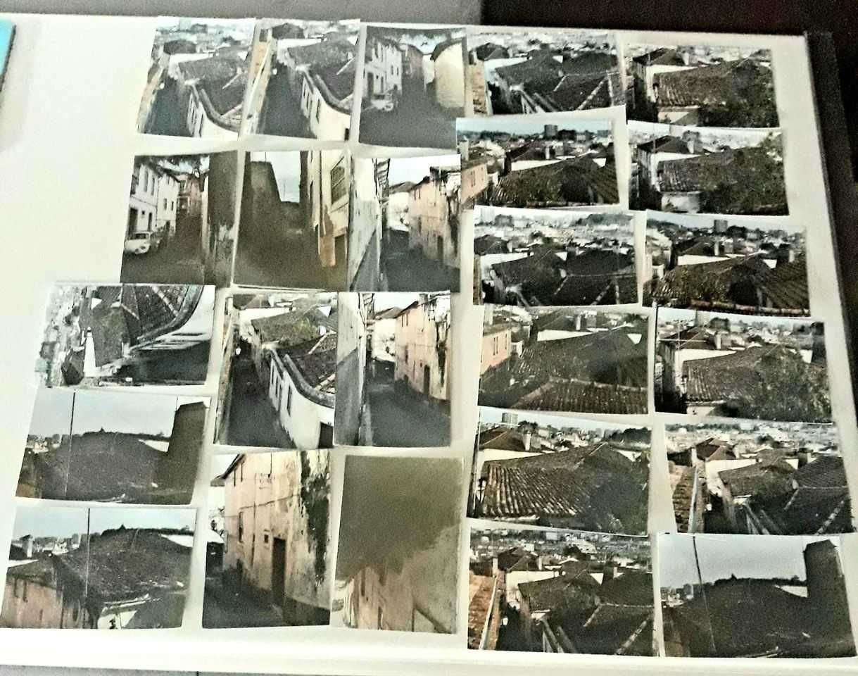 Lote de Fotografias VINTAGE de Telhados Antigos, com Telha de Canudo