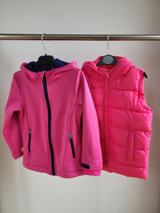 [184] Softshell w rozm. 98/104 + kamizelka w rozm. 110