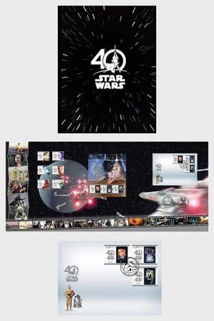STAR WARS - carteira de selos edição especial 40 anos filatelia
