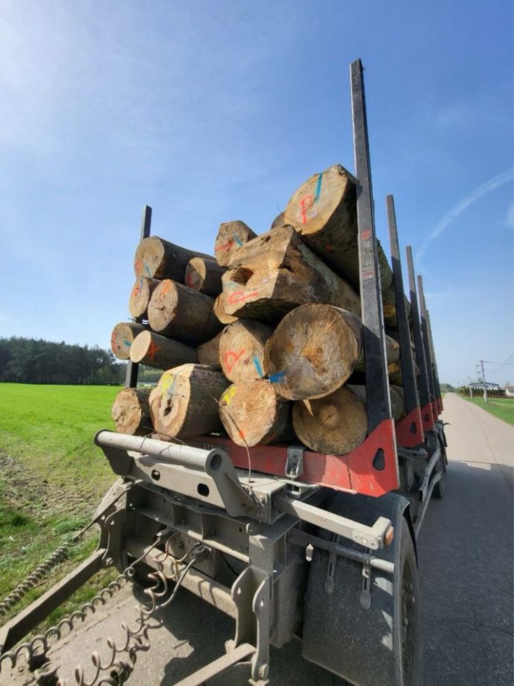 Drewno opalowe/kominkowe transport grab buk akacja