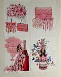 Plakat 50x70 cm duzy szpilki kwiaty x1 glamour