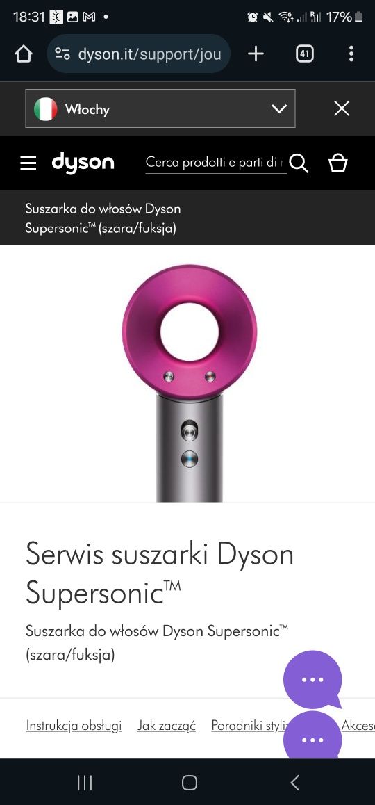 Dyson Supersonic hd07 Suszarka