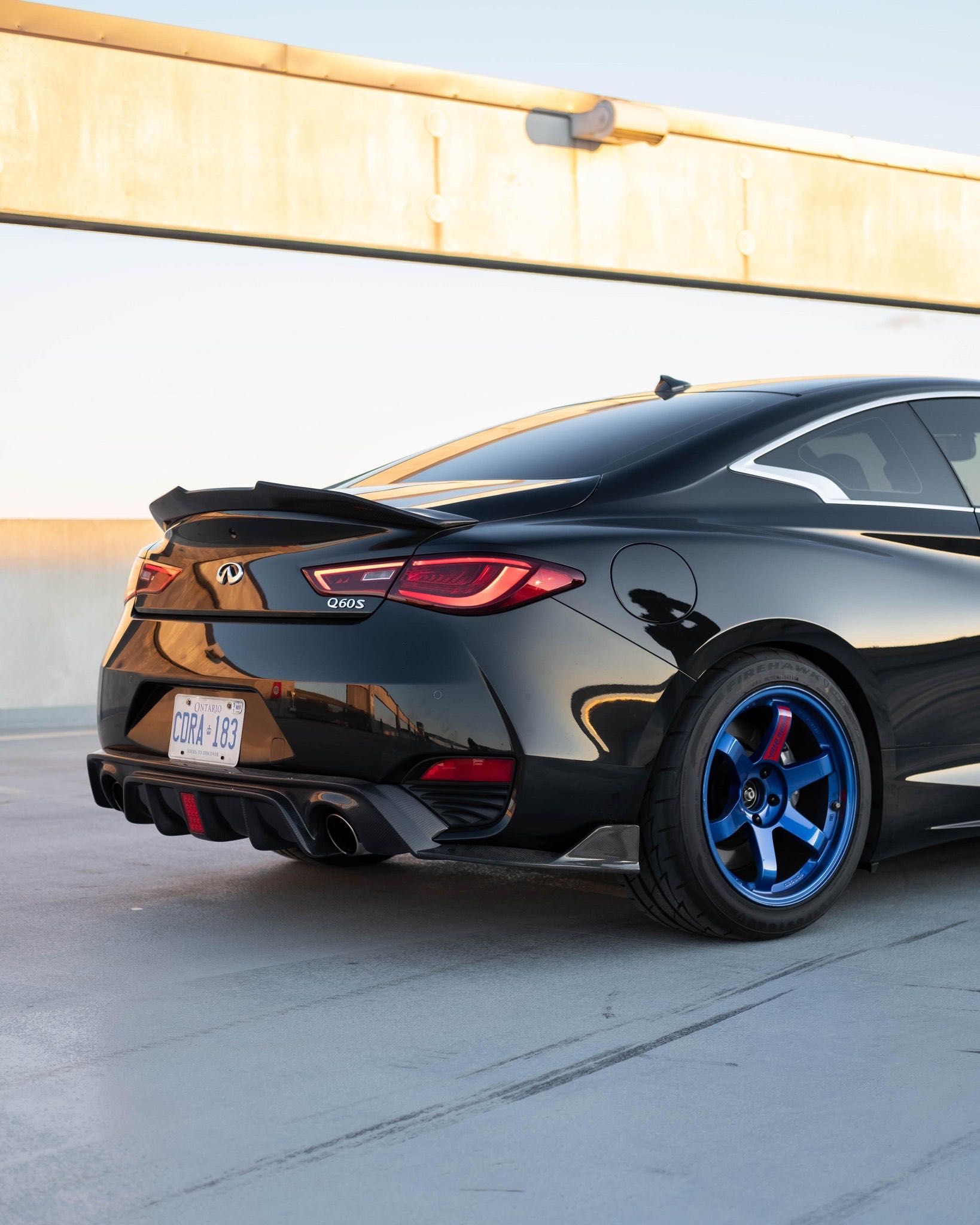 Спойлер на Infiniti Q60 накладка на багажник антикрыло бленда инфинити