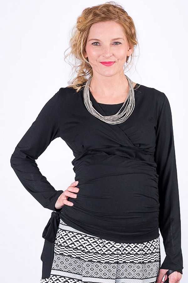 42 XL Bluzka ciążowa Daphne Black do karmienia