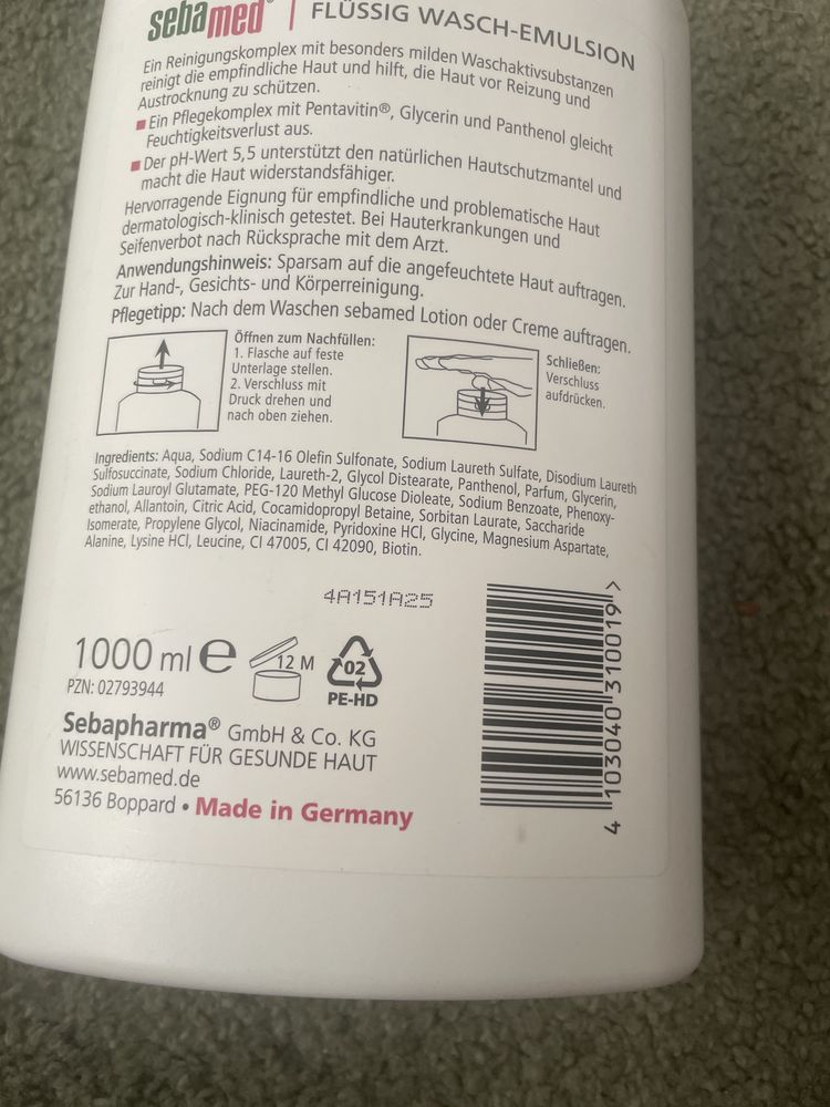 SebaMed emulsja myjąca pH 5,5 1L 0107