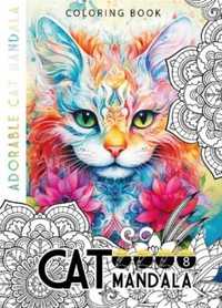 Kolorowanka A4 8 obrazków Cat mandala Koty