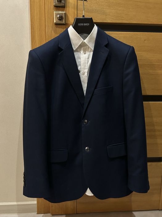 garnitur męski granatowy