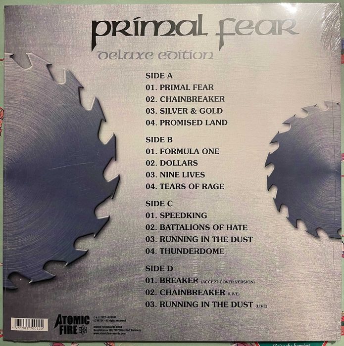 2LP (Silver) Primal Fear - Primal Fear