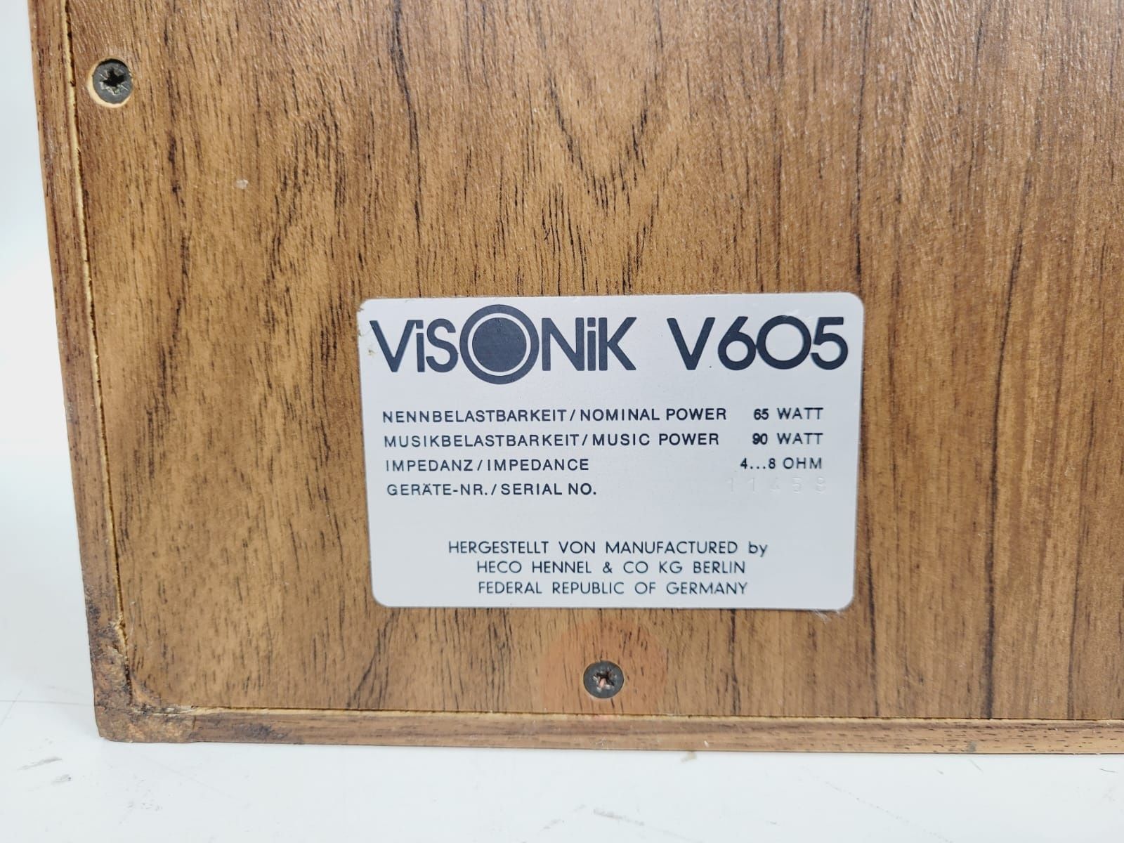 ViconiK V605 65/90W 4-8ohm kolumny 3 drożne duże monitory Niemieckie