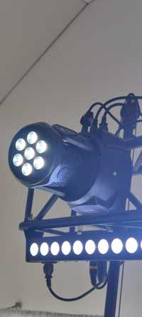 Ruchoma głowica Mini LED Moving Head 7 × 10 W x2
