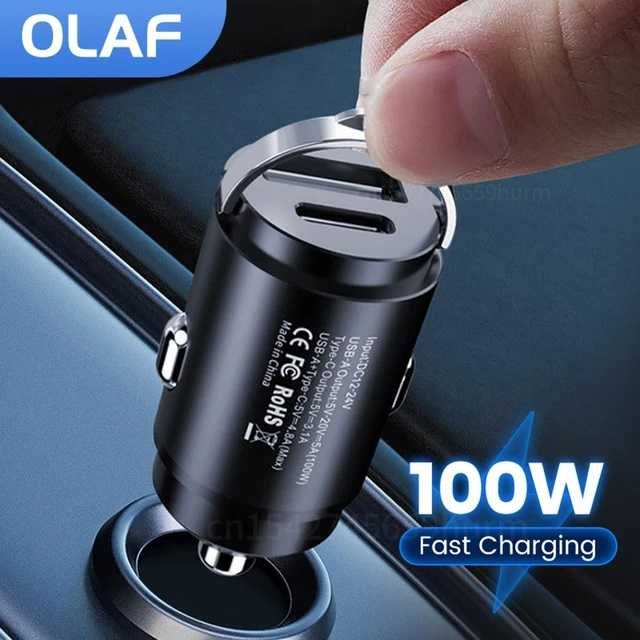 Ładowarka samochodowa Olaf mini 100w PD QC