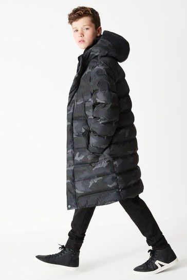 Zimowa długa kurtka/płaszcz chłopięcy 164 NEXT