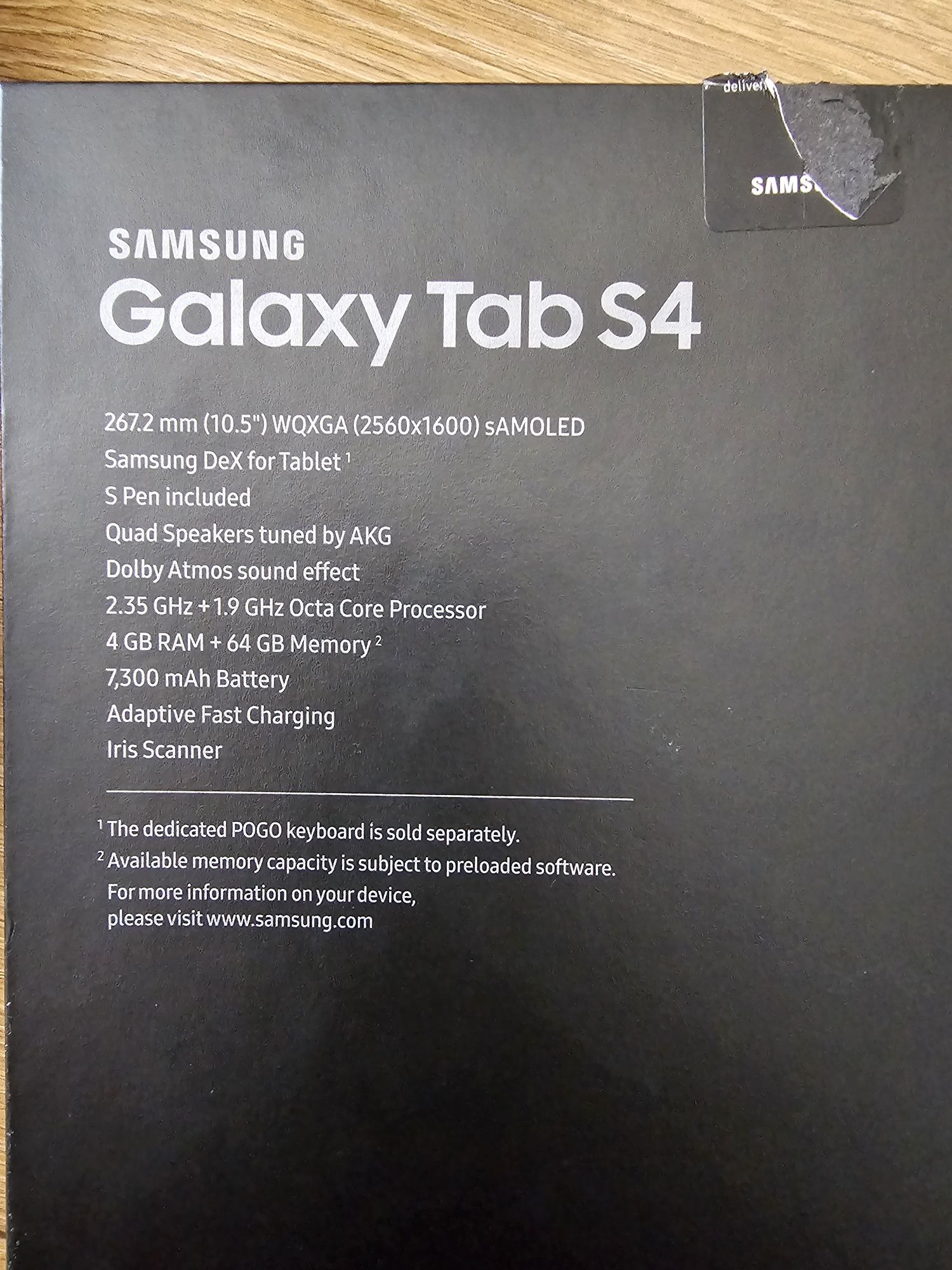 Jak nowy tablet Samsung Galaxy Tab S4, gniazdo kart sim