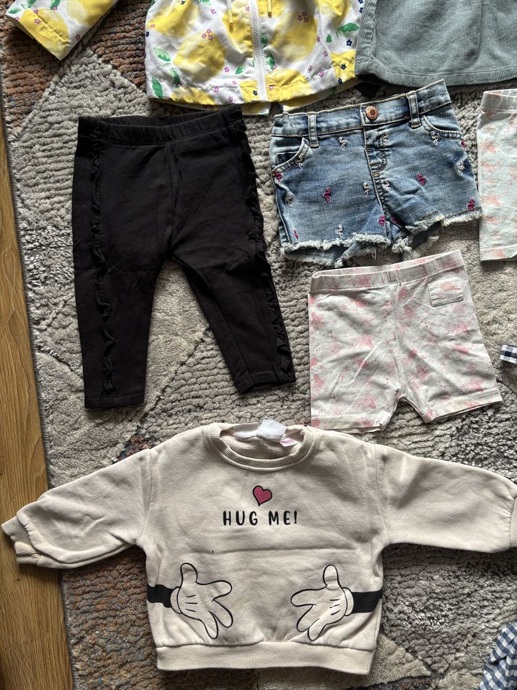 Zestaw 16 ubranek dla dziewczynki r.74-Zara, H&M, Newbie, Gap-śliczne