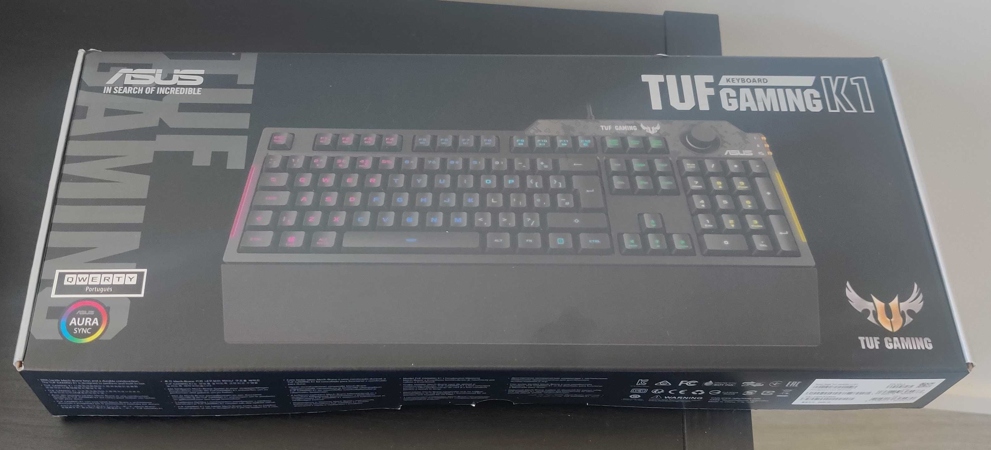 Teclado Gaming Asus K1 RGB PT Black