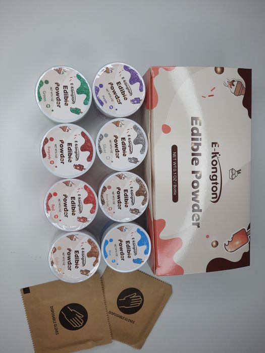 pyłki brokaty spożywcze 8sztuk