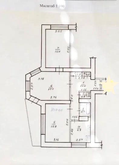 D1M Продам 3 кімнатну квартиру, 74 м2 м. Наукова