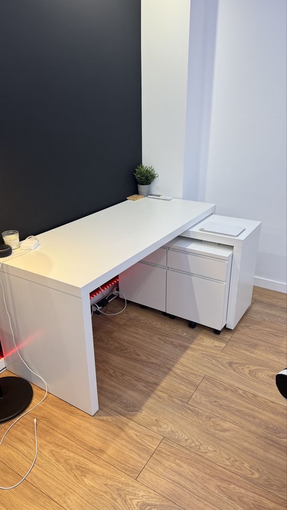 biurko ikea malm z szafkami