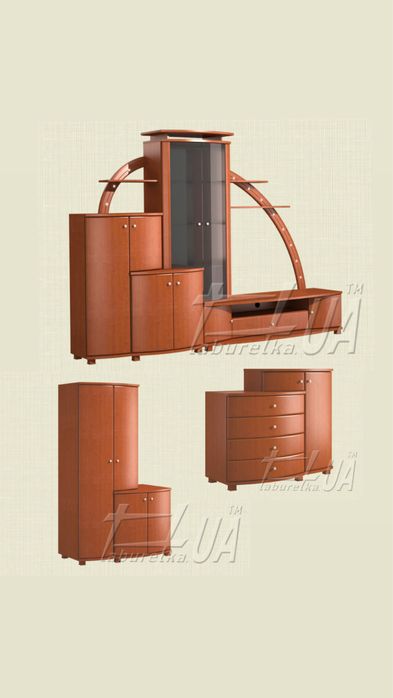 Модульна вітальня, Стенка , шафа, комод , вітальня «орбіта»