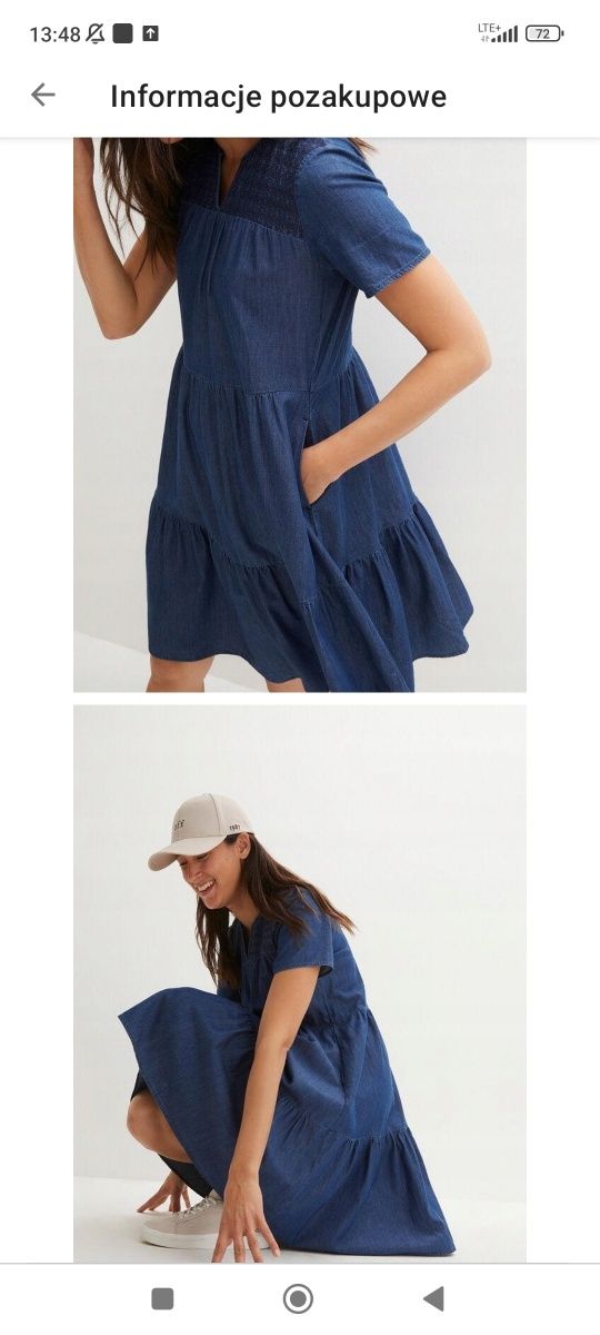 Sukienki jeansowe z kieszeniami r. M/L
