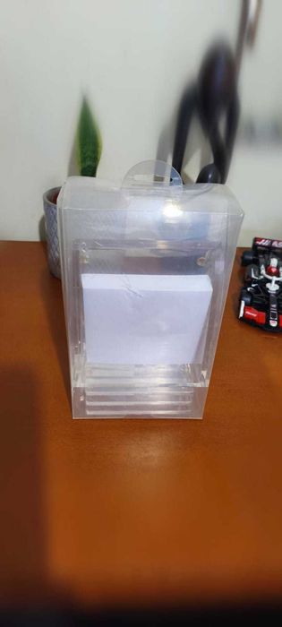 Desk Set Acrílico com 200 folhas / Suporte Cartões e Cartas