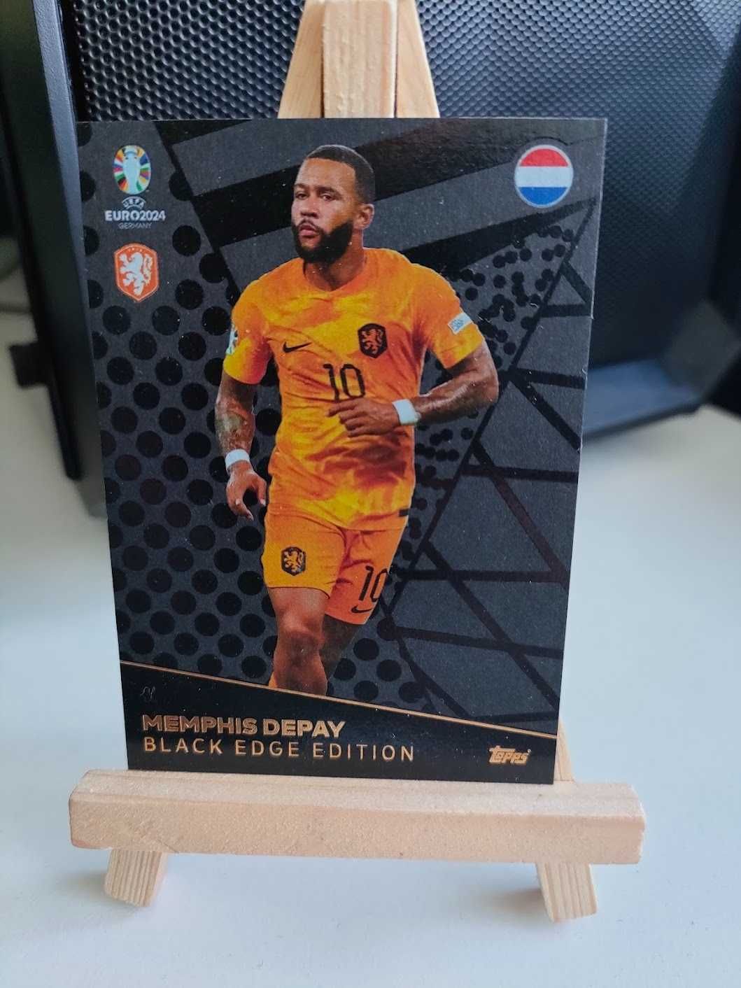 KARTY Topps Euro 2024 Germany - Memphis Depay Be 5 Black Edge Edition