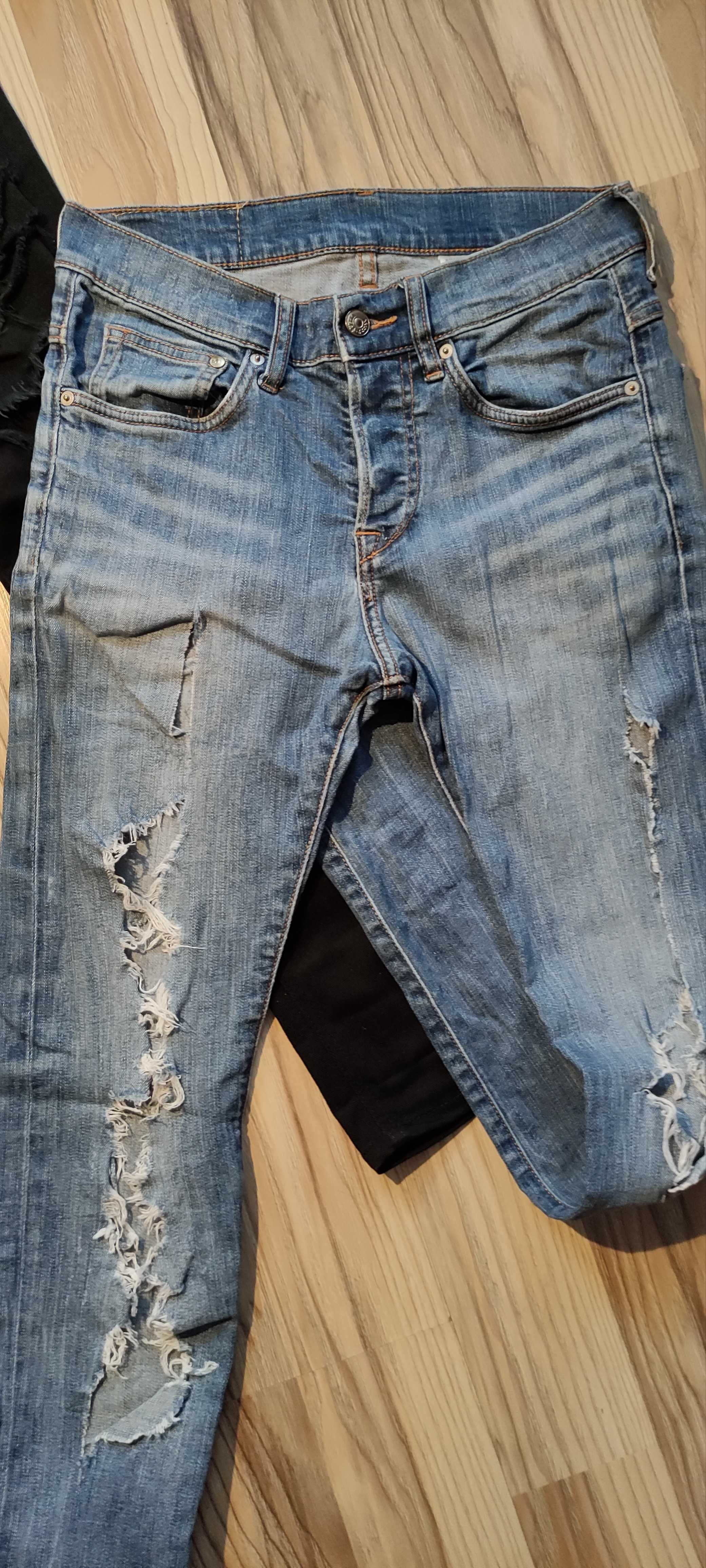 2 pary jeansów, h&m 28/32