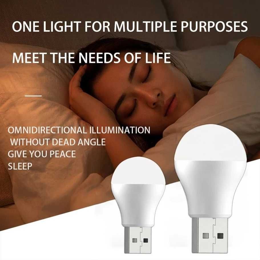 LED лампочка ночник USB