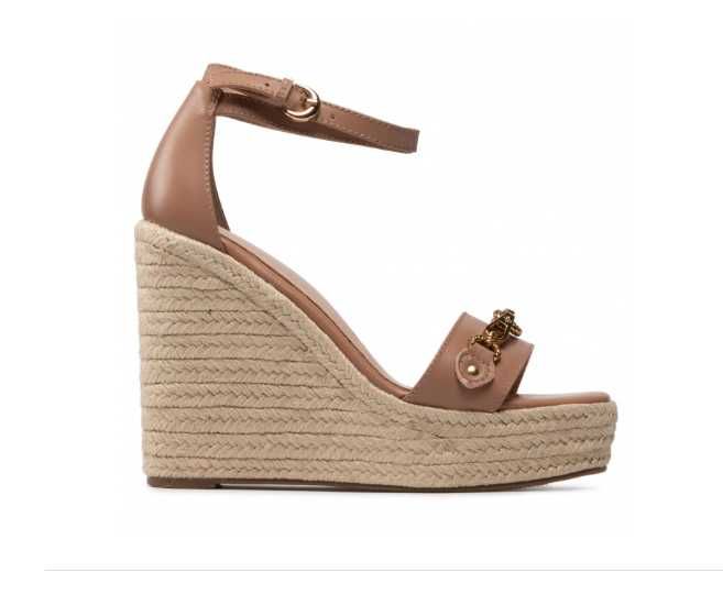 GUESS DAMSKIE SANDAŁY koturn Espadryle Rozmiar 40 FL6WENLEA03 brązowe