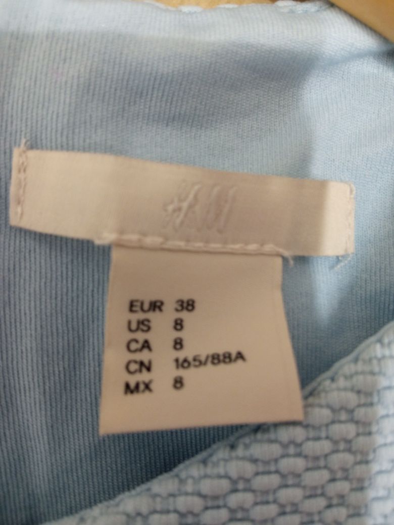 Sukienka S H&M niebieska