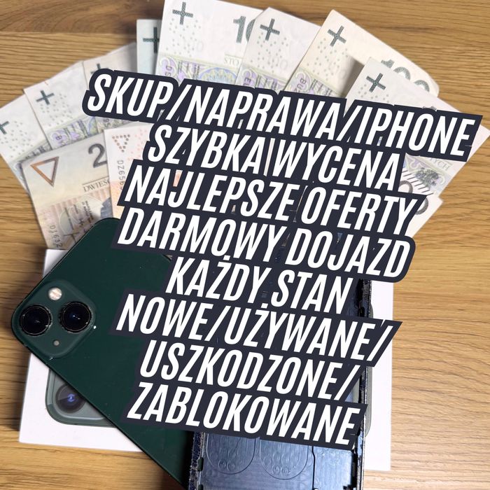Miły i Szybki Skup Iphone/ Pieniadze lub Przelew OD RĘKI/ Kazdy Stan