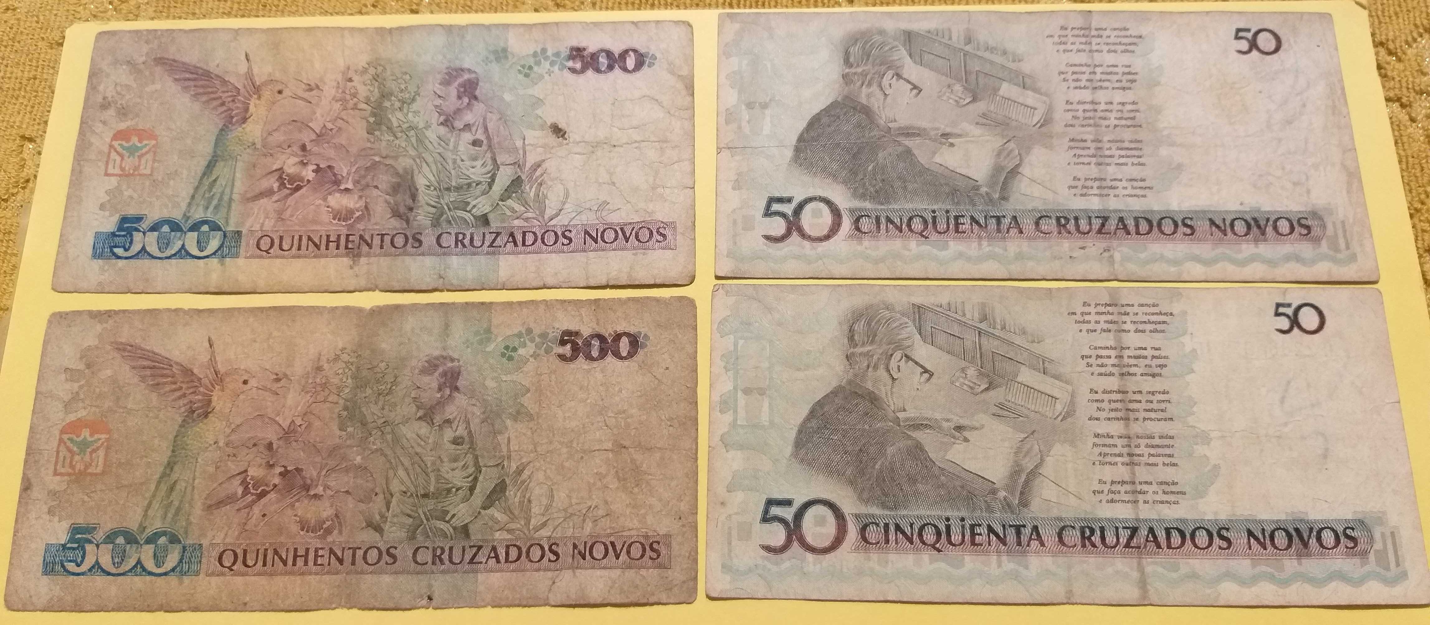 Lote de notas de Portugal, Brasil e Angola - OFERTA envio