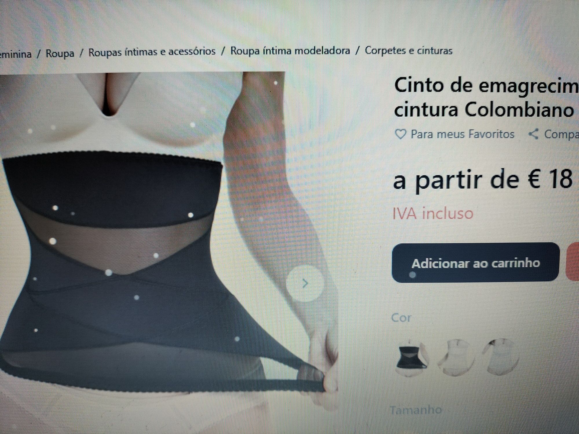 Cinta modeladora barriga formato corset