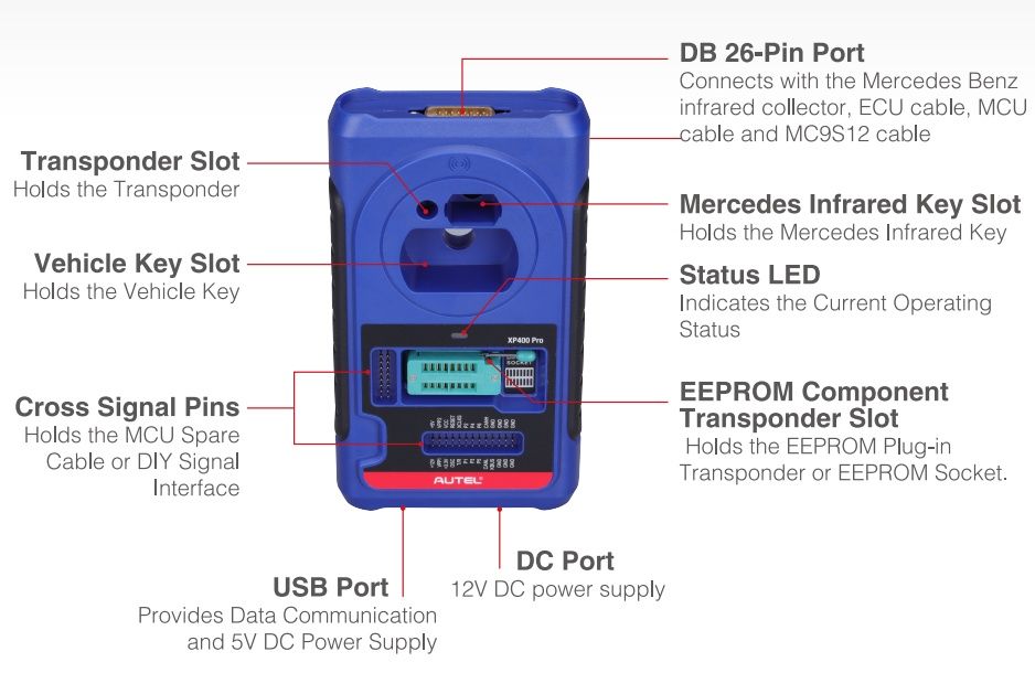 Leitor programação Chaves Autel XP400 PRO para IM508/608/608P SELADO