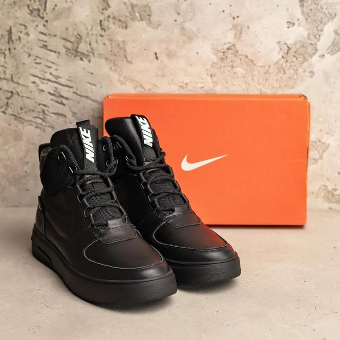 Високі зимові черевики чоловічі Nike, спортивні кросівки на зиму найк