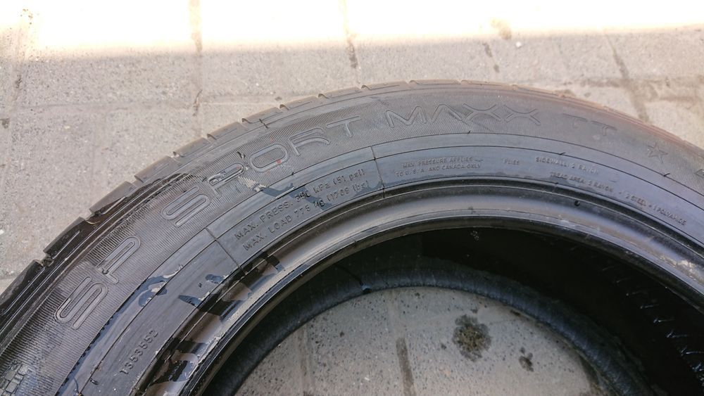 Opona letnia 225/60R17 Dunlop SP Sport Maxx TT runflat pojedynka 7.5mm