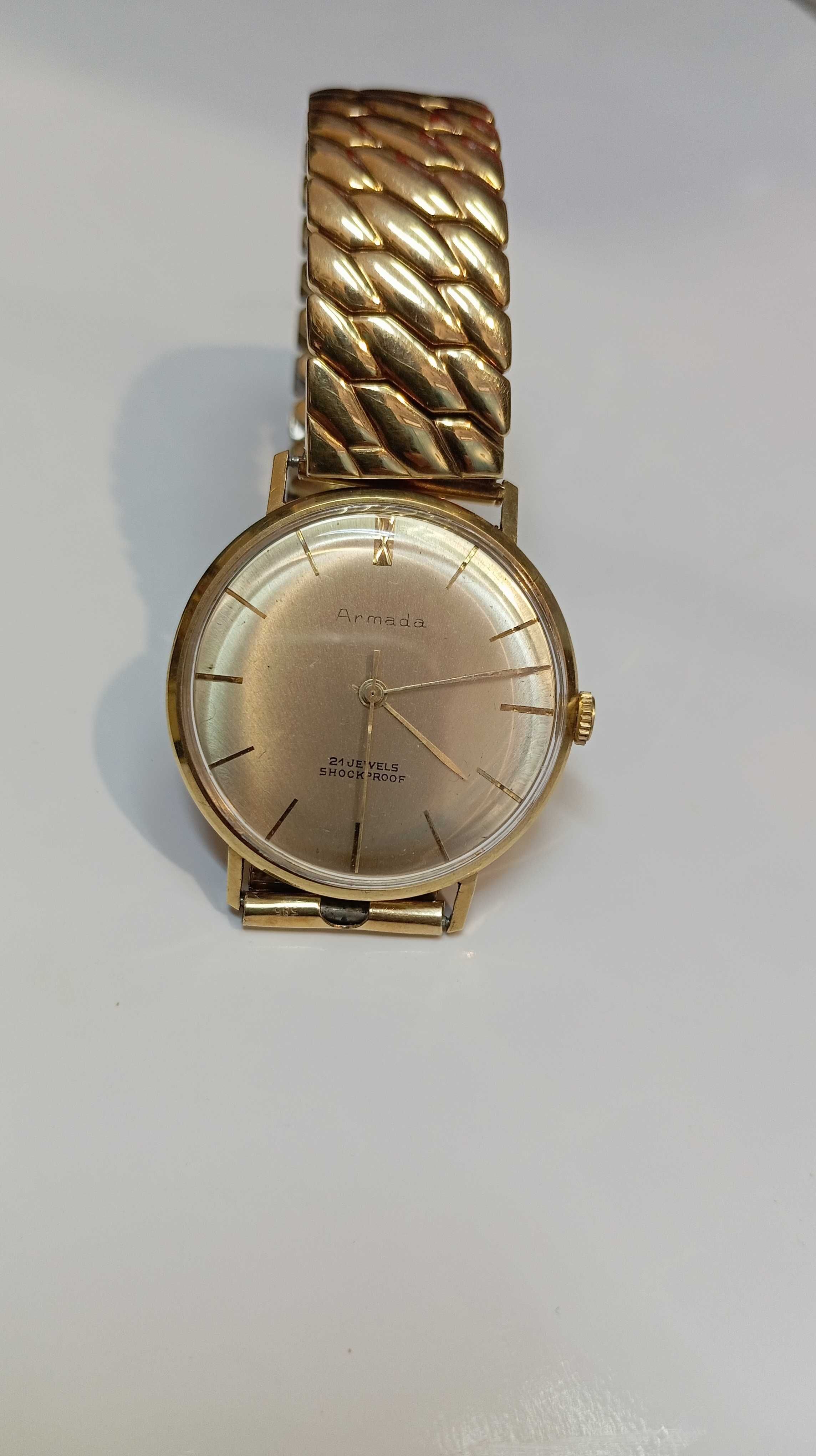 Złoty zegarek - 585 - Armada - 21 kamieni